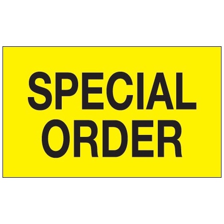 Bsc Preferred 3 x 5'' - ''Special Order'' Fluorescent Yellow Labels BUY00023950